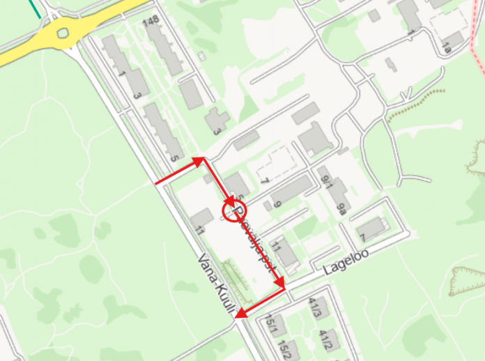 Vana-Kuuli 13 liiklusskeem