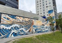 Saarepiiga silla juures valmis võimas seinamaaling